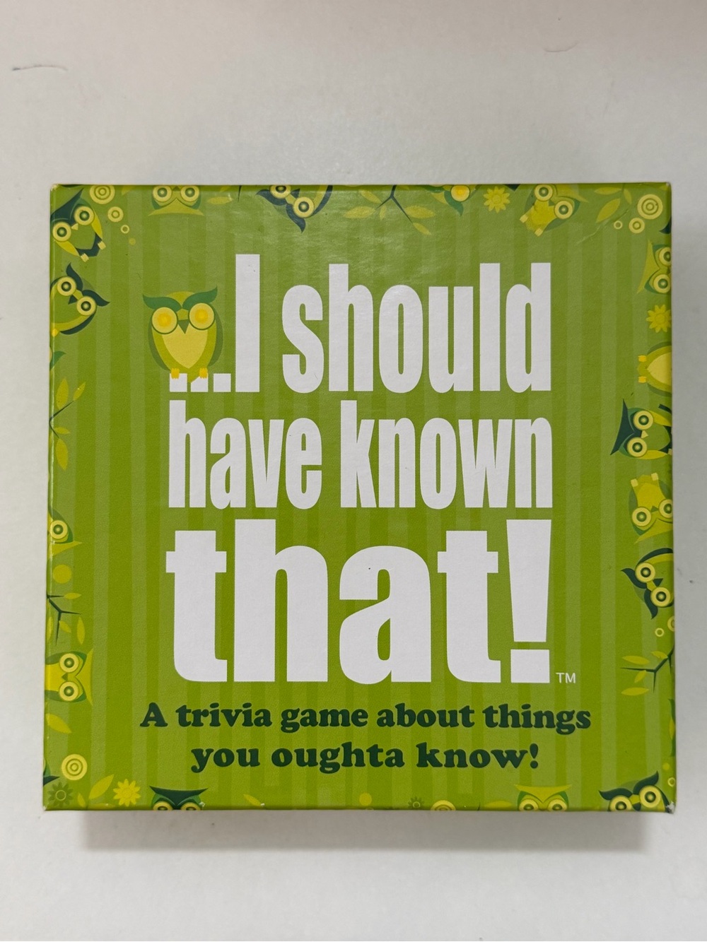 I Should Have Known That! Trivia Game - Green Owl Design